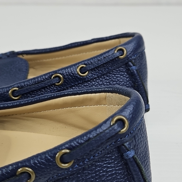 Janie And Jack Boy Connor Navy Leather New Driving Shoes Dress Kid Size 10 - Picture 15 of 15